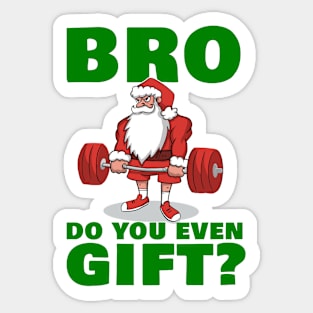 Powerlifting Santa Deadlift Santa Have a Merry and Strong Christmas Sticker